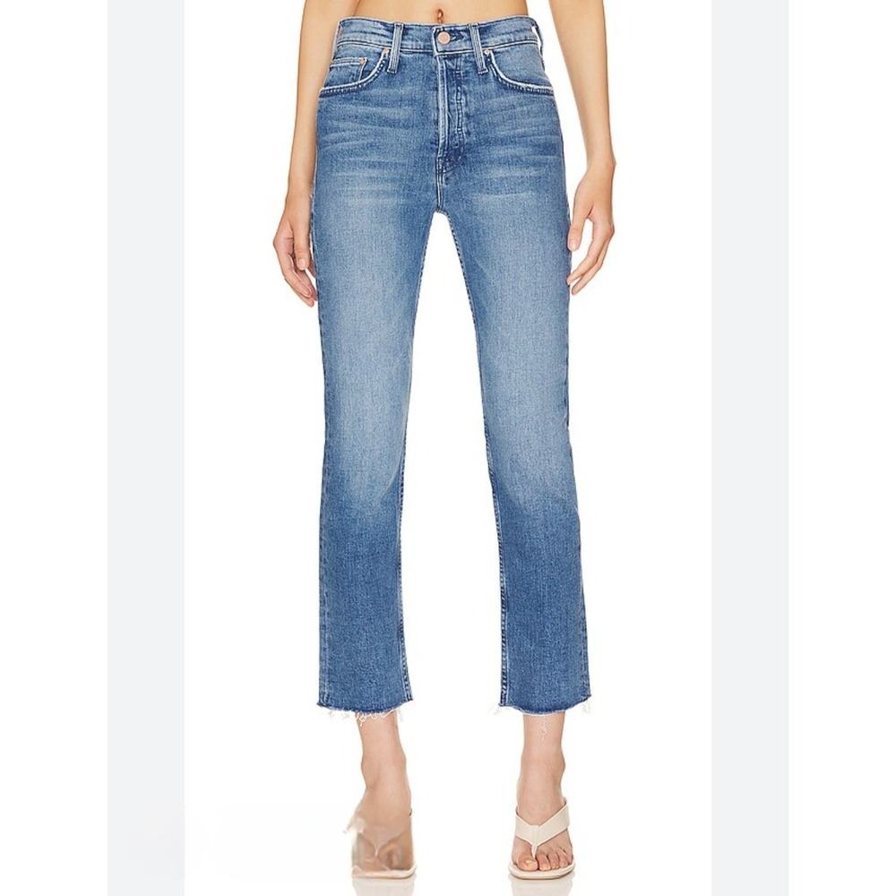 MOTHER The Tomcat Ankle Fray Jeans From Out Of Town Blue‎ 1684-624 #63 Size 27